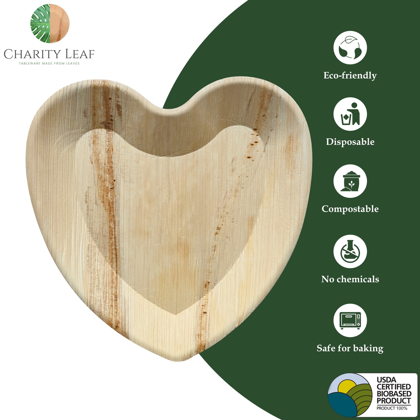 12" Inch Decorative Palm Leaf Fiber Plate