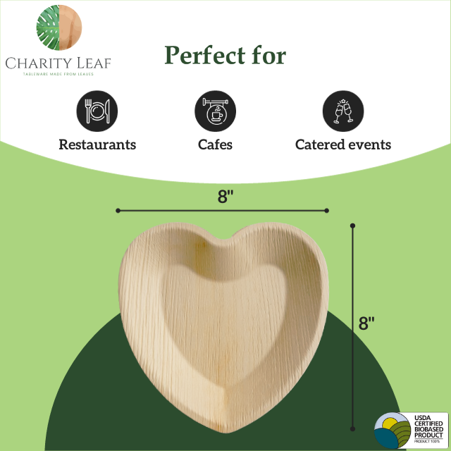 8" Inch Heart Plate
