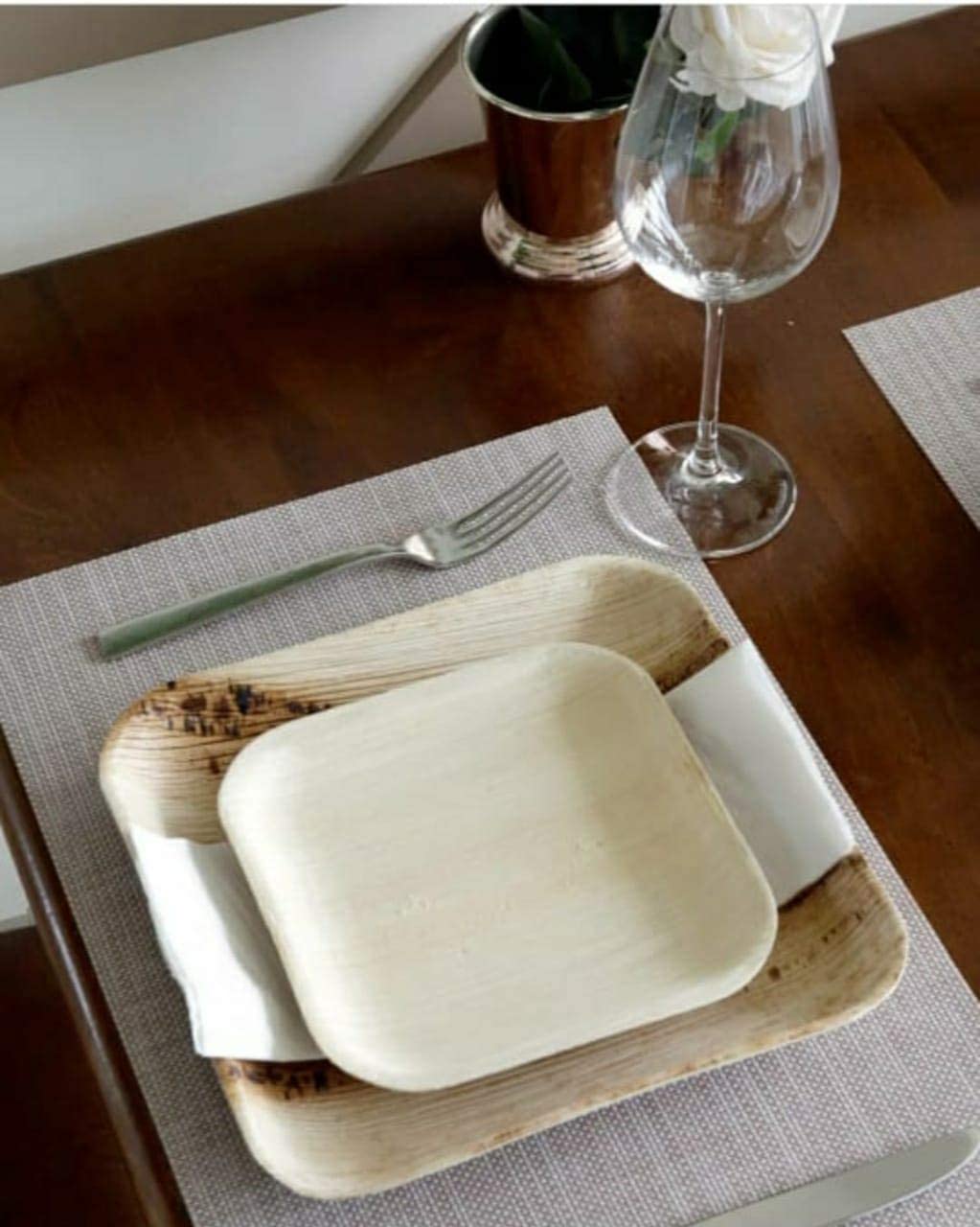 10" & 7" Inch square plates combo in event