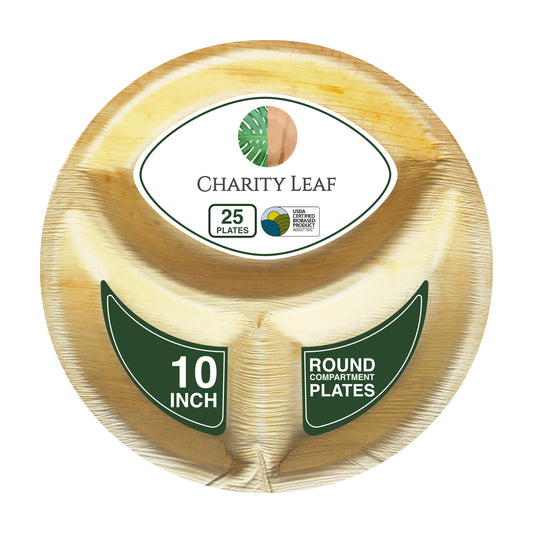 10" Inch Round - 3 Compartment Plate