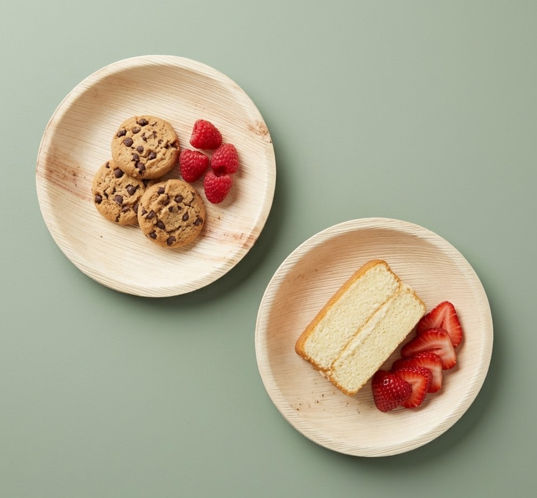 4" Inch Round Natural Disposable Bamboo Plate