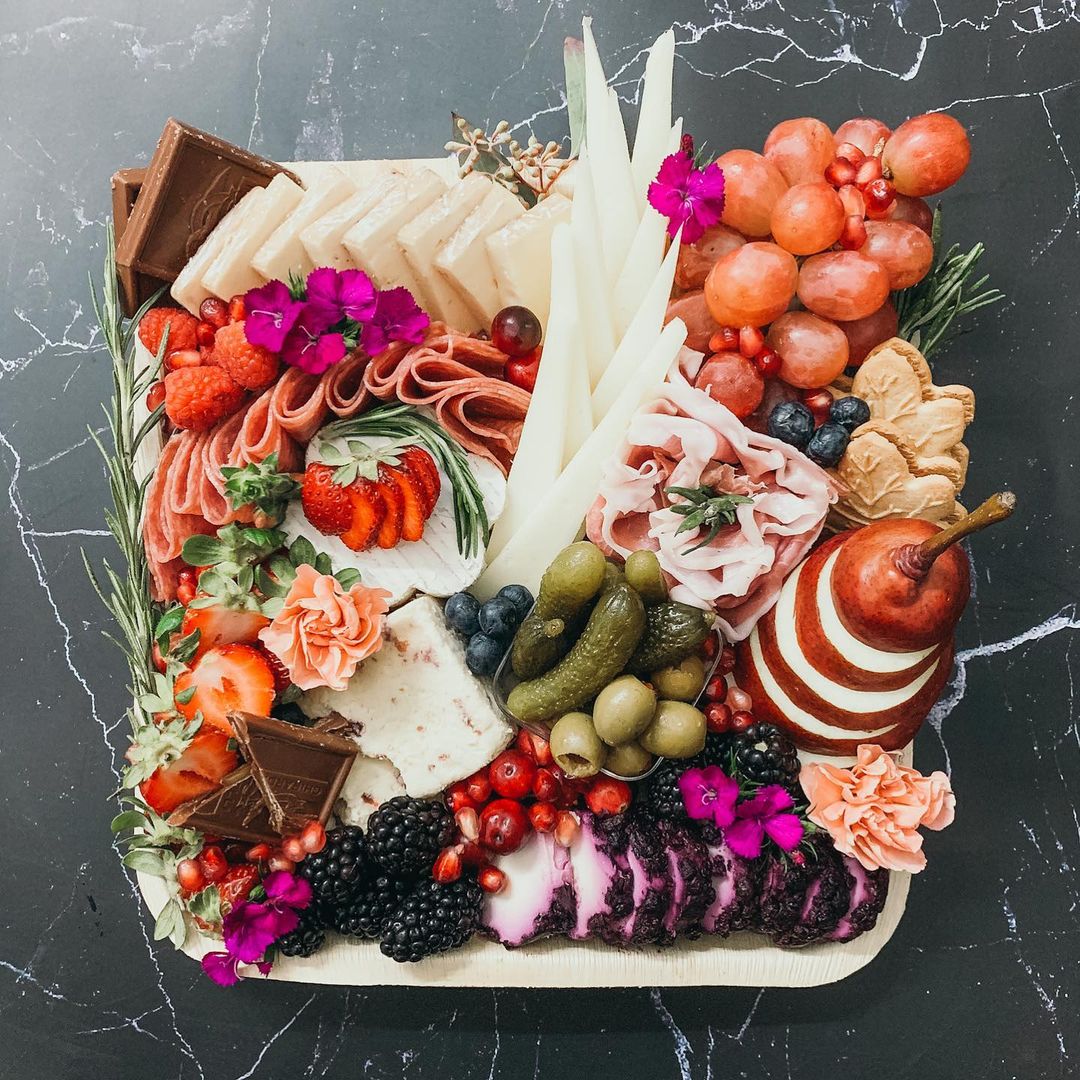 7 inch square palm leaf plate charcuterie