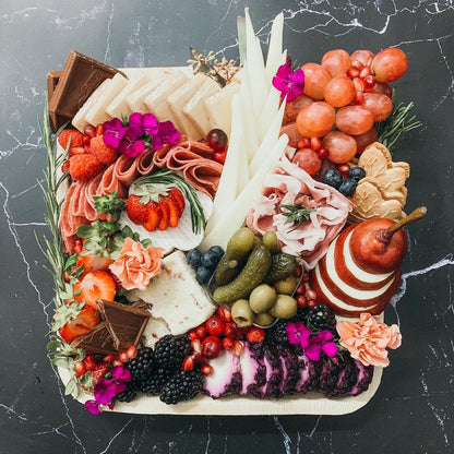 7 inch square palm leaf plate charcuterie