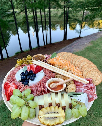 12" Inch Round Platter in an event charcuterie