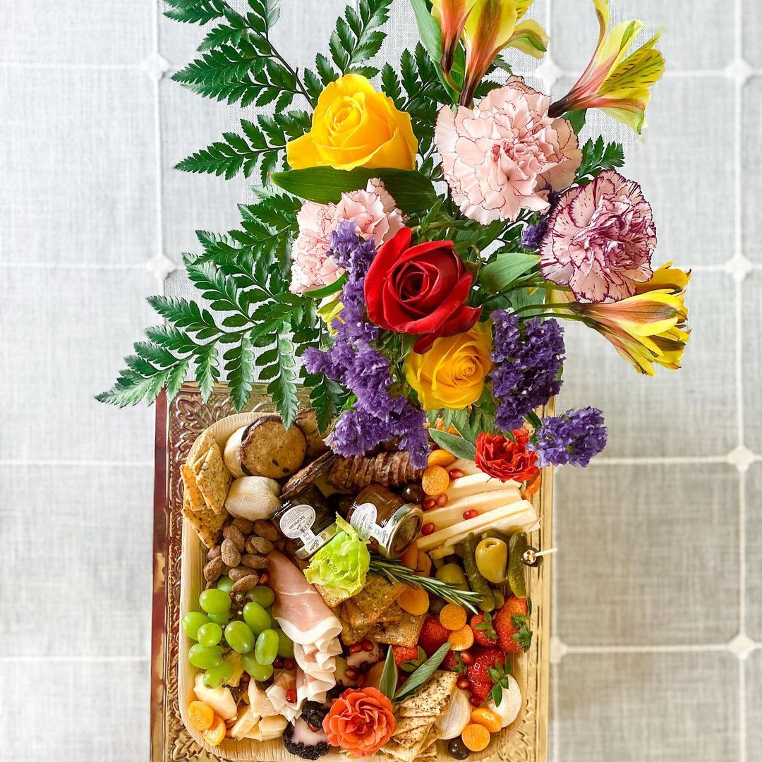 8" Inch Disposable palm leaf Square plates by Charity Leaf  charcuterie